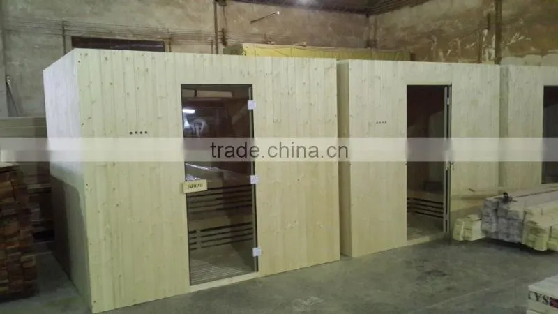 Finland spruce dry sauna shower room