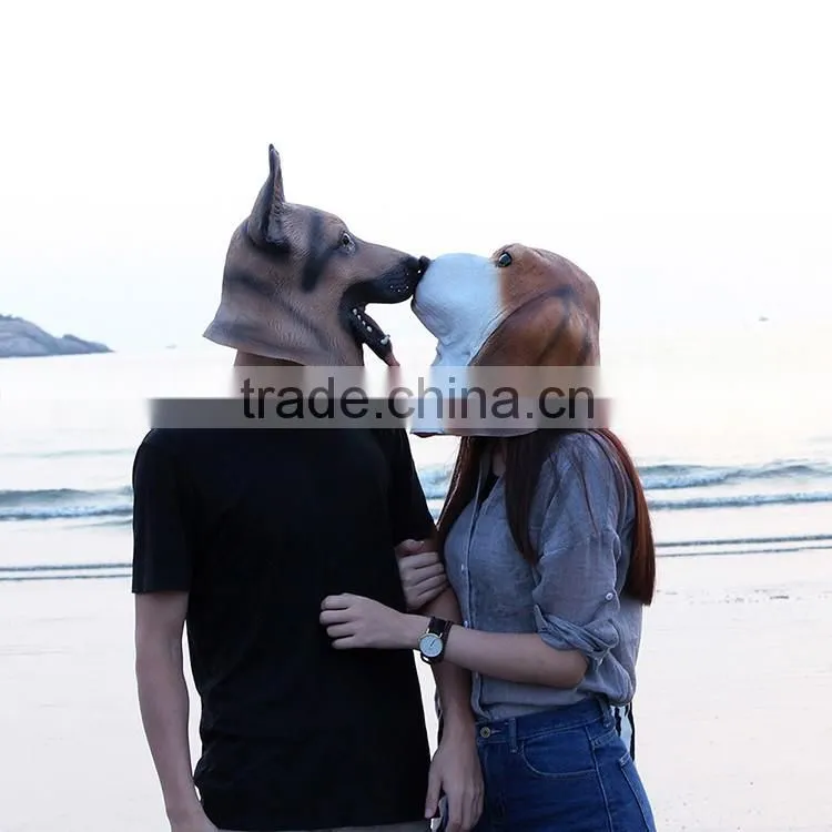 2016 Hot selling cheap diy white party wolf dog head mask
