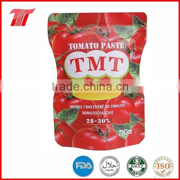 70g Sachet Tomato Paste from China Company