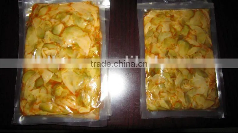 hot salted mustard tuber in platic bags