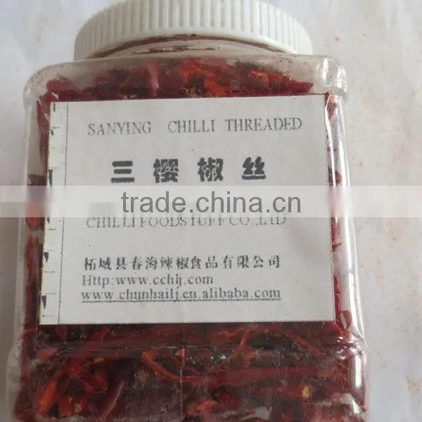 Fascinating dried red chilli threaded sanying chilli thread