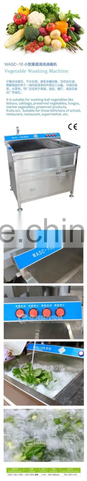 WASC-10 High Efficiency Leaf Vegetable Washer Cleaner Cleaning Machine