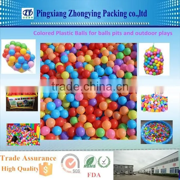 Colored Plastic Balls for balls pit and outdoors children plays