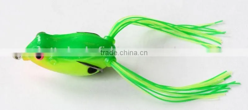 frog fishing lure with 2 sharp hooks