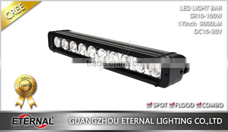 100W 17inch led light bar 4WD off road truck tractor forklift police emergency vehicles light bar driving lamp
