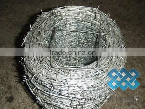 galvanized/pvc coated barbed wire (reverse twist or nromal twist )