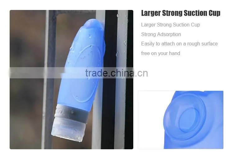Largr sucker refillable lotion silicone bottle