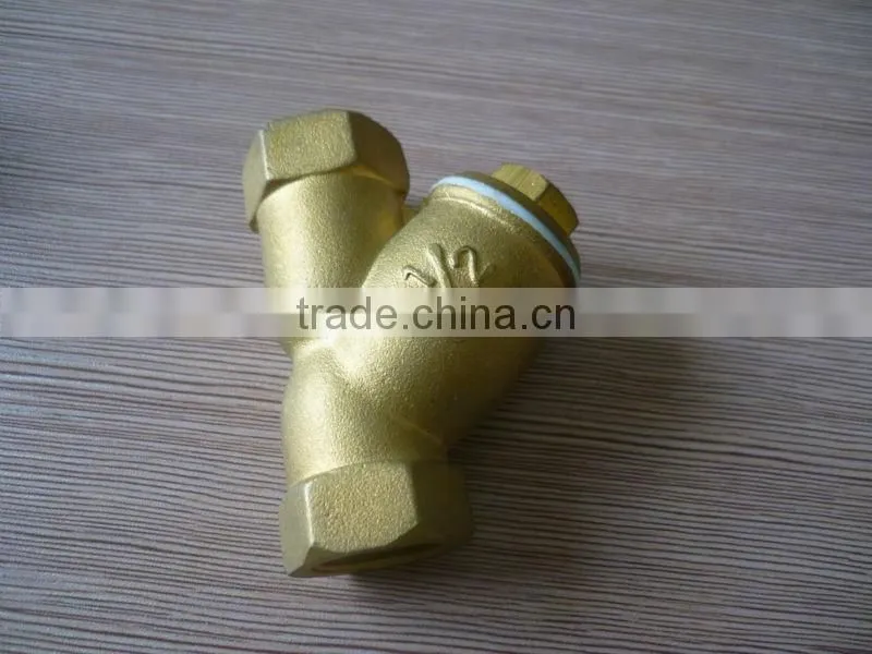 brass Y type female strainer valve