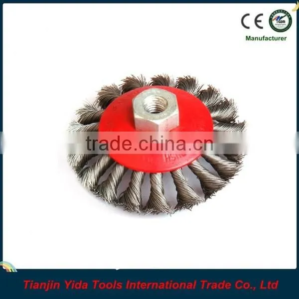 steel twist knot wire cup brush
