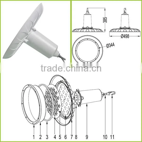 2016 new product ip65 waterproof 100W UFO led flood light housing die casting aluminum