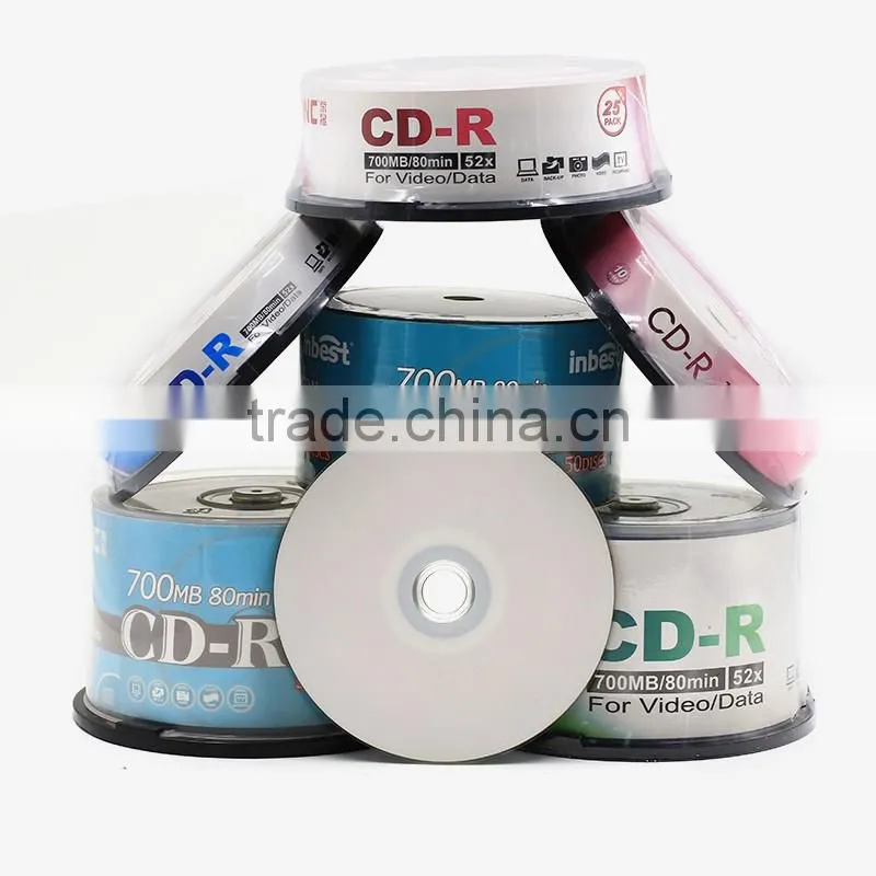 High performance Printable CD with 50 Pack for Burn Games