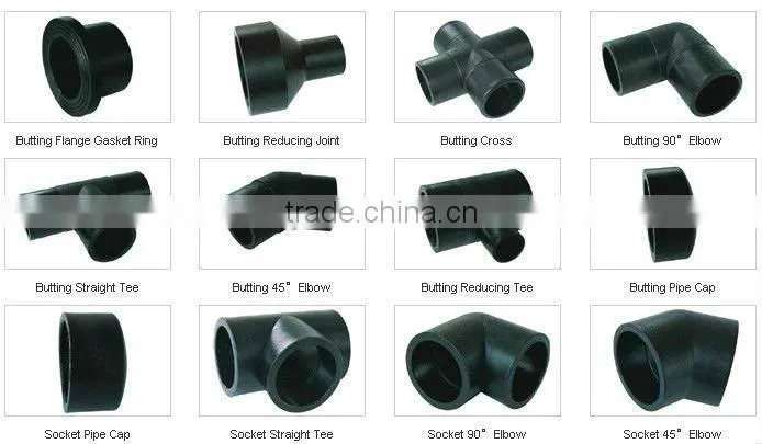 new HDPE Equal Tee Plastic Pipe Fittings PE100