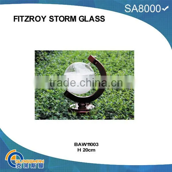 YG639M WOODEN FRAME FITZROY STORM BAROMETER