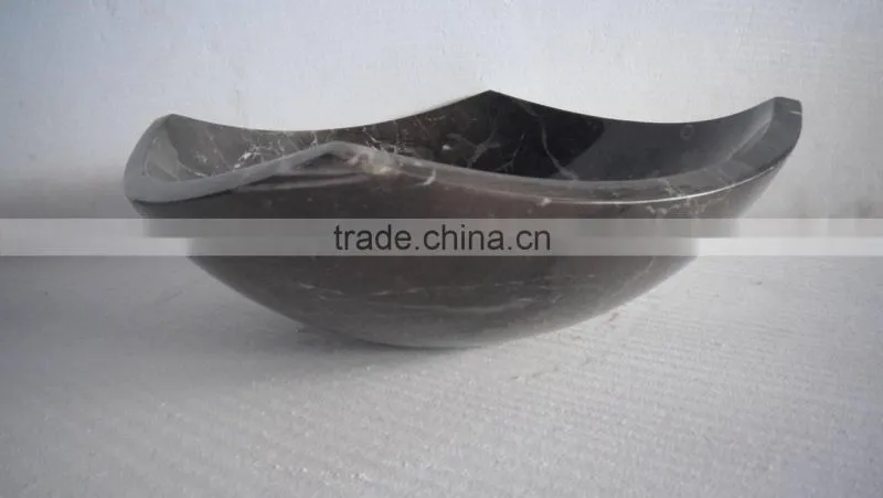 Polished Marble Top Wood Dining Table