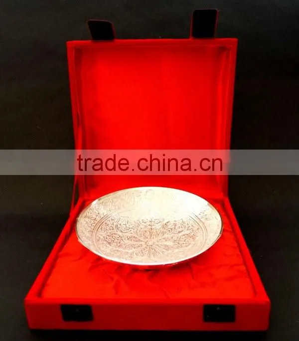 New Design Silver-Plated Leaf Shaped Decorative Gift Item Silver Plated Dish