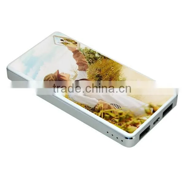 2015 new arrival fashion DIY sublimation power bank