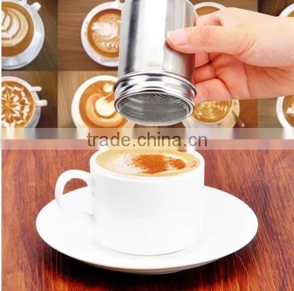CY182 Stainless Steel Powder Sieve Spray Powder Sugar Sieve Cans Tube Barrel Flour Cooking Tools