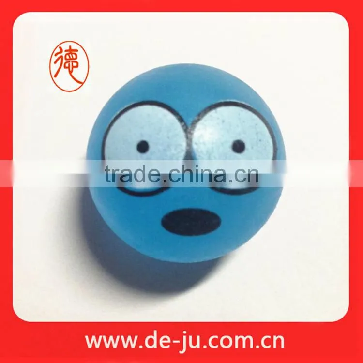 Emoji Large Eye Printing Blue Rubber Weighted Ball