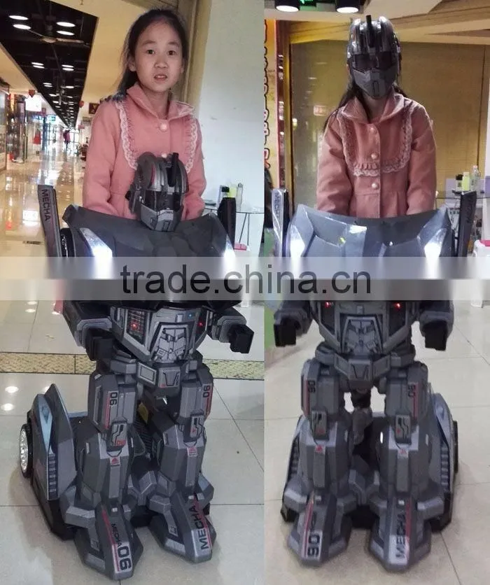 New Children Gifts Entertainment Ride On Robot Car, Electric Multi-functional Educational Children Ride On Transformer Car Robot
