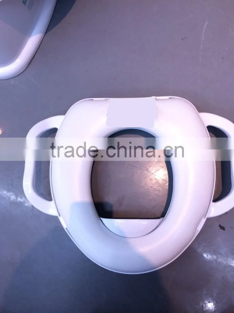 Easy clean soft potty seat with handle/ Children toilet seat