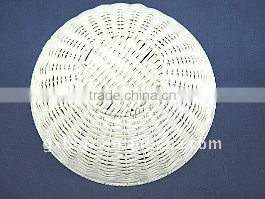 Black/White plastic rope woven and iron frame storage caddy tray