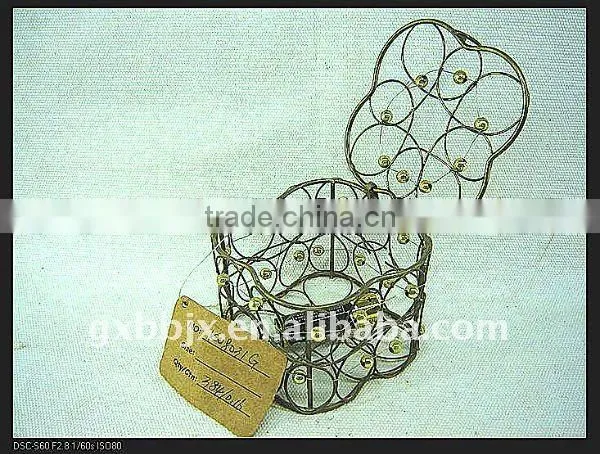 Gold wire woven small hard drive storage cases with lid