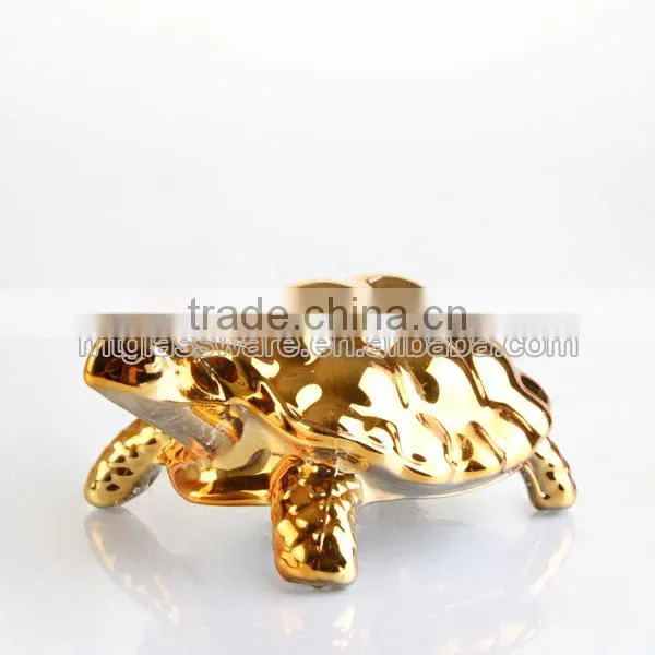 The family decorates Plating gold glass artware tortoise