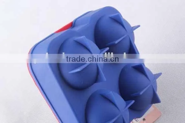 Spherical shell square silicone ice cube mold ice container