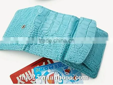 Sexy small clip/sexy crocodile cute leather purse/leather coin bag