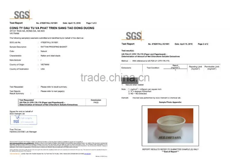 Vietnam wholesale triangle banneton/ banneton basket