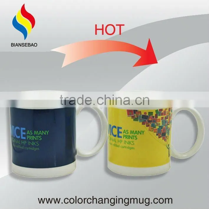 Promotion Ceramic Item Mug Cup With Color Changing Printing