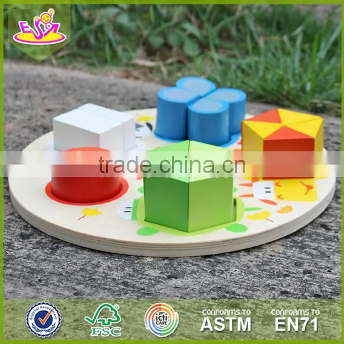 Wholesale colorful wooden stacking blocks toy beautiful toddler wooden stacking blocks toy W13E001