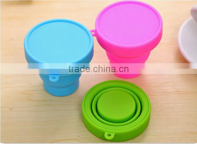 The Silicone Collapsible Outdoor Folding Cup Retractable Drinking Water Cup