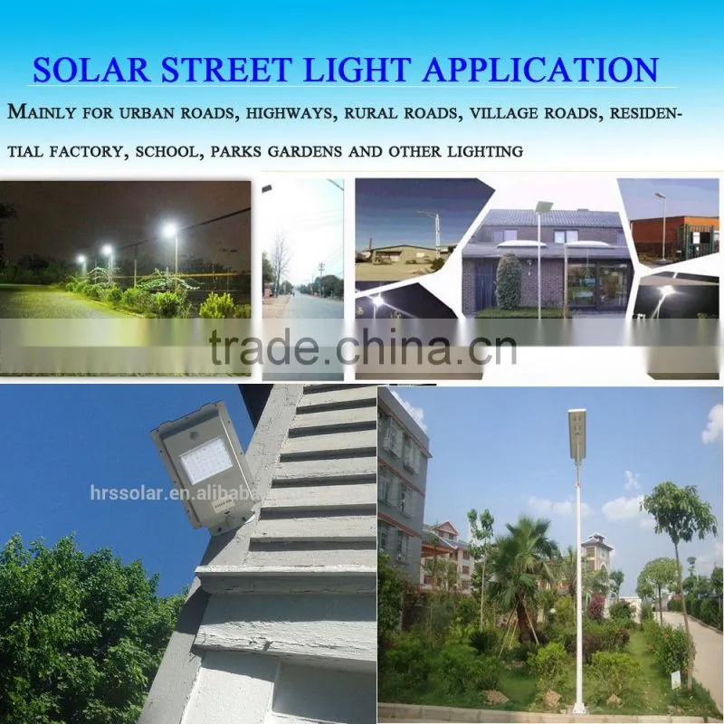 All in one automatic sensor solar lights led street light high lumens 50W solar power street light with IP65 and CE & RoHS