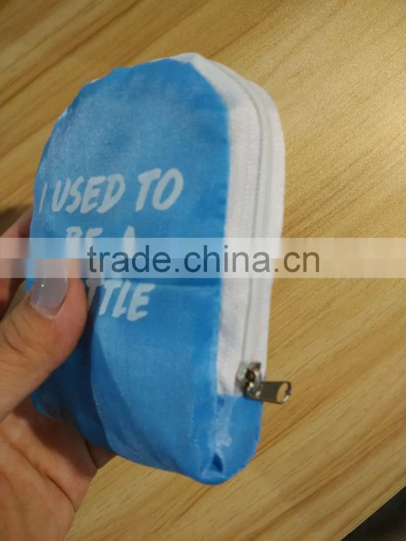 Alliance safe rpet polyester foldable drawstring bag for shopping