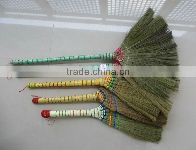 Korea new design natural silvergrass wooden handle broom