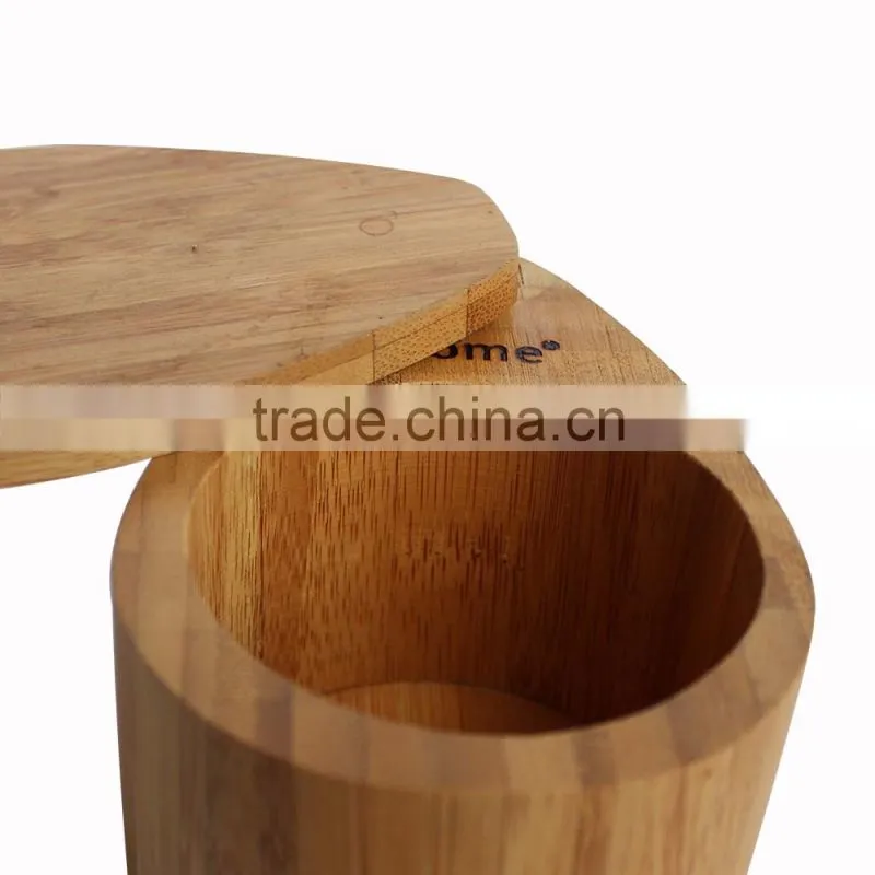 China Wholesales Kitchen Original Round Bamboo Spice Jar