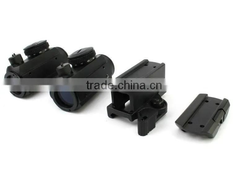 Compact red/green dot sight with elevated quick release mount