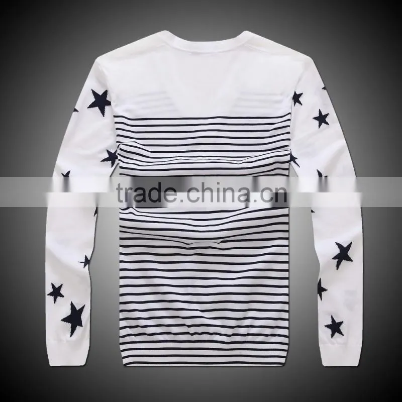 Men's knit sweater long sleeve cardigan