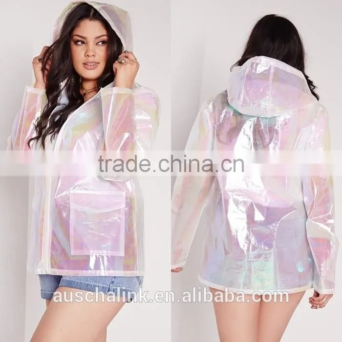 2016 new arrival plus size women rain coat wholesale