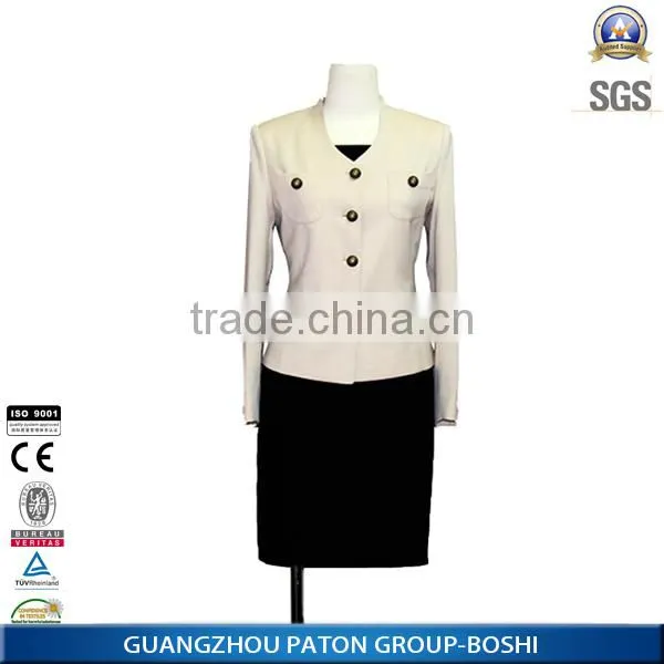 Guangzhou Factory OEM type Top And Skirt Women Suit Ladies Blazer Suit