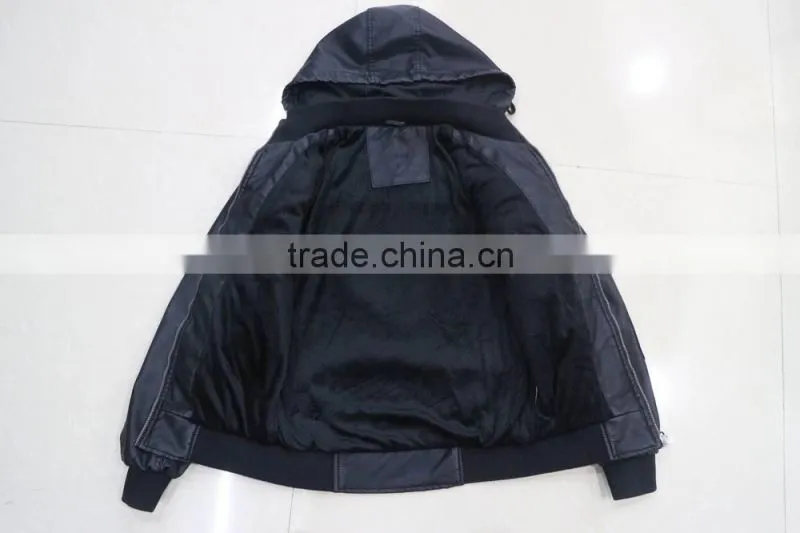 Latest european fashion winter clothes leather jacket for men