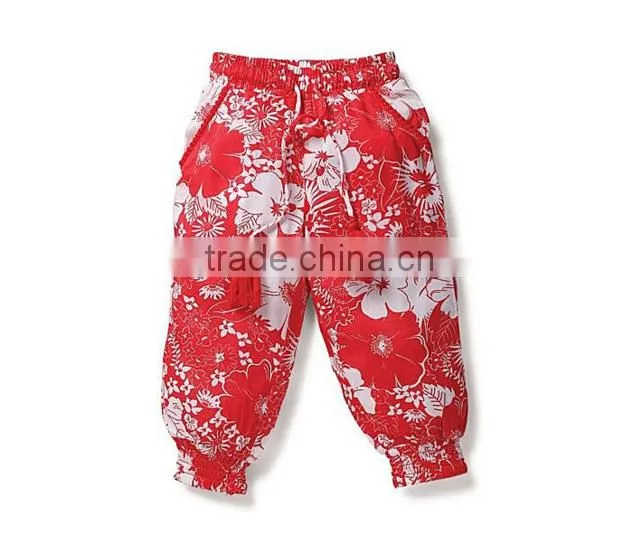 Hot Sale Breathable 100% Cotton Baby Harem Pants and Palazzo Clothes For Kids Wear
