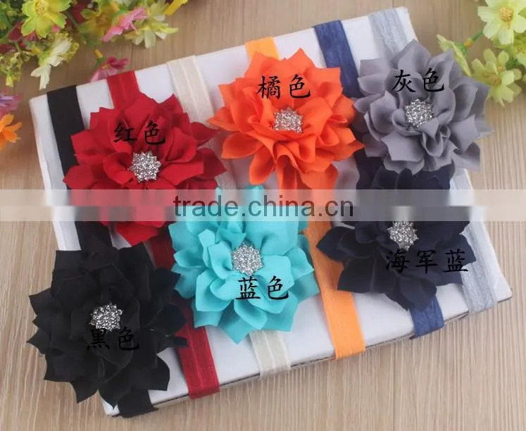 2014 Newest Styles Cute kids bowknot Elastic hair accessories Baby Girl Headband beautiful Baby Girl Headband fast delivery