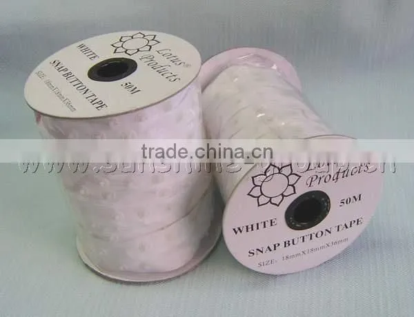 Plastic snap tape for garments
