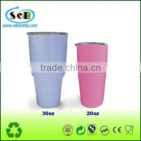 LFGB,FDA,SGS Certification and Eco-Friendly Feature wholesale 20oz/30oz stainless steel cooler tumbler with pull and push lid