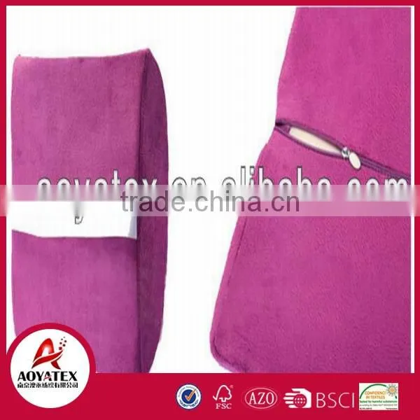 Solid color memory foam pillow, High quality memory foam with fleece cover, Wholesale memory foam Alibaba supplier