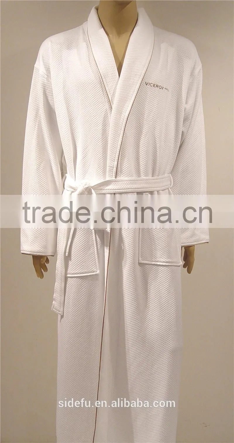 Star Hotel Used White 100% Cotton High Quality Modal Waffle Bathrobe