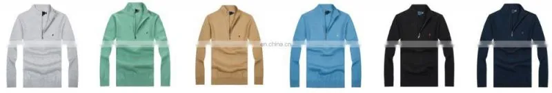 Mens polo neck shirt zipper sweater
