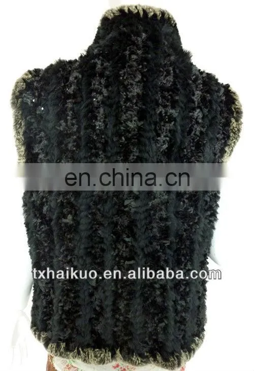 Fashion women rex rabbit fur vest